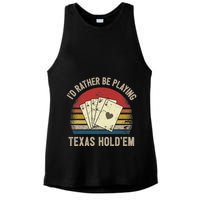 Retro Poker Player Texas HoldEm Poker Game Royal Flush Ladies PosiCharge Tri-Blend Wicking Tank