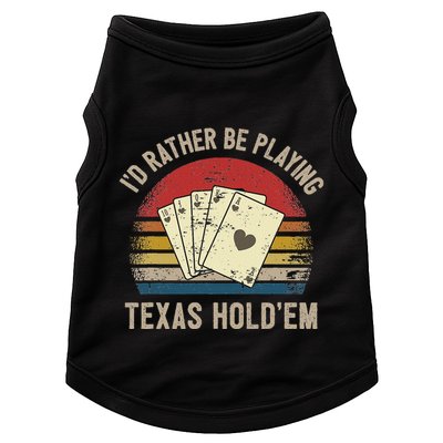 Retro Poker Player Texas HoldEm Poker Game Royal Flush Doggie Tank