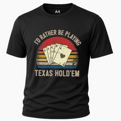 Retro Poker Player Texas HoldEm Poker Game Royal Flush Performance Shirt