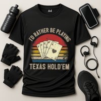 Retro Poker Player Texas HoldEm Poker Game Royal Flush Performance Shirt