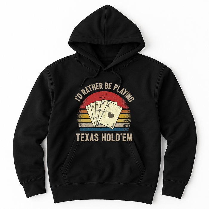 Retro Poker Player Texas HoldEm Poker Game Royal Flush Hoodie
