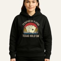 Retro Poker Player Texas HoldEm Poker Game Royal Flush Hoodie