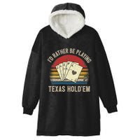 Retro Poker Player Texas HoldEm Poker Game Royal Flush Hooded Wearable Blanket