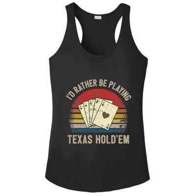 Retro Poker Player Texas HoldEm Poker Game Royal Flush Ladies PosiCharge Competitor Racerback Tank