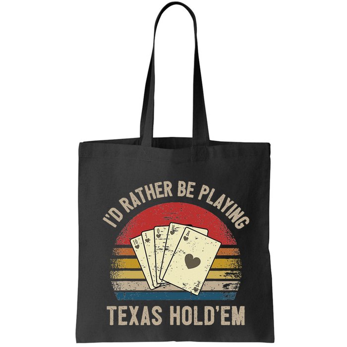 Retro Poker Player Texas HoldEm Poker Game Royal Flush Bag