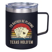 Retro Poker Player Texas HoldEm Poker Game Royal Flush 12oz Stainless Steel Coffee Mug