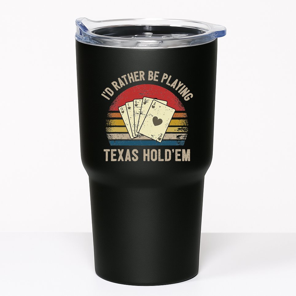 Retro Poker Player Texas HoldEm Poker Game Royal Flush Tumbler