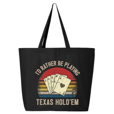 Retro Poker Player Texas HoldEm Poker Game Royal Flush 25L Jumbo Tote
