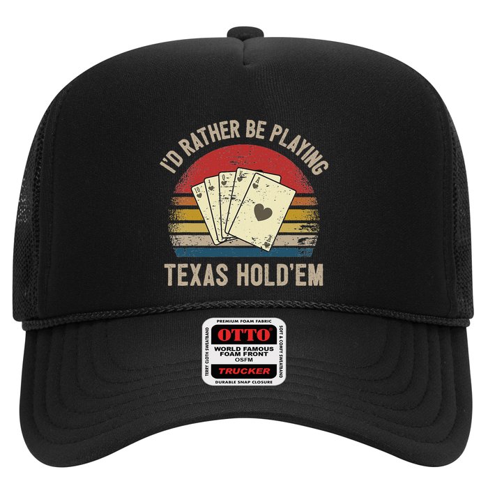 Retro Poker Player Texas HoldEm Poker Game Royal Flush Hat