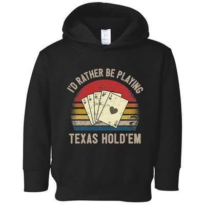 Retro Poker Player Texas HoldEm Poker Game Royal Flush Toddler Hoodie