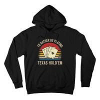 Retro Poker Player Texas HoldEm Poker Game Royal Flush Tall Hoodie
