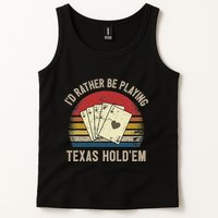 Retro Poker Player Texas HoldEm Poker Game Royal Flush Tank Top