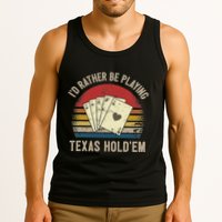 Retro Poker Player Texas HoldEm Poker Game Royal Flush Tank Top