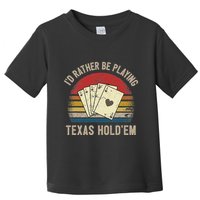 Retro Poker Player Texas HoldEm Poker Game Royal Flush Toddler T-Shirt