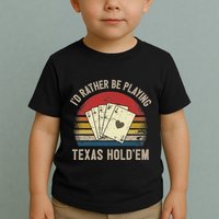 Retro Poker Player Texas HoldEm Poker Game Royal Flush Toddler T-Shirt