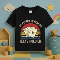 Retro Poker Player Texas HoldEm Poker Game Royal Flush Toddler T-Shirt