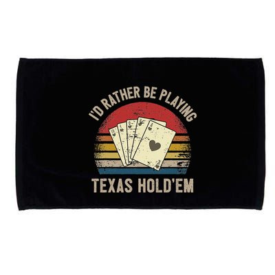 Retro Poker Player Texas HoldEm Poker Game Royal Flush Microfiber Hand Towel