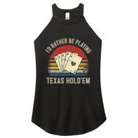 Retro Poker Player Texas HoldEm Poker Game Royal Flush Women's Perfect Tri Rocker Tank