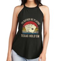 Retro Poker Player Texas HoldEm Poker Game Royal Flush Women's Perfect Tri Rocker Tank