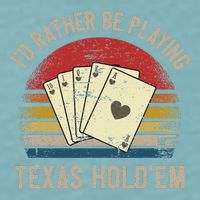 Retro Poker Player Texas HoldEm Poker Game Royal Flush Sueded Cloud Jersey T-Shirt