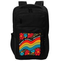 Resist Persist Prevail Funny Liberal Political Boho Floral Impact Tech Backpack