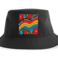 Resist Persist Prevail Funny Liberal Political Boho Floral Sustainable Bucket Hat
