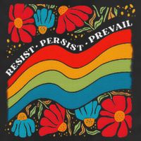 Resist Persist Prevail Funny Liberal Political Boho Floral Adult Drive Performance Visor