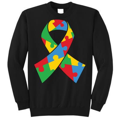 Ribbon Puzzle Piece Autism Awareness Month Gift Sweatshirt