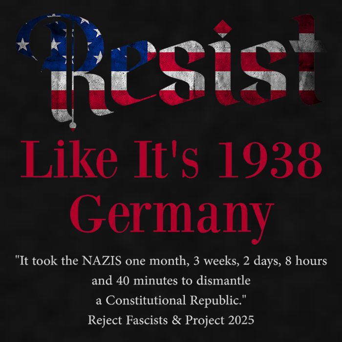 Resist Pritker Quote Germany 1938 Reject Fascism And Project Ladies PosiCharge Tri-Blend Wicking Tank