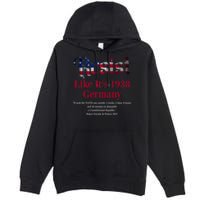 Resist Pritker Quote Germany 1938 Reject Fascism And Project Premium Pullover Hoodie