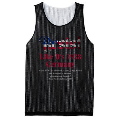 Resist Pritker Quote Germany 1938 Reject Fascism And Project Mesh Reversible Basketball Jersey Tank