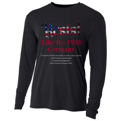 Resist Pritker Quote Germany 1938 Reject Fascism And Project Cooling Performance Long Sleeve Crew