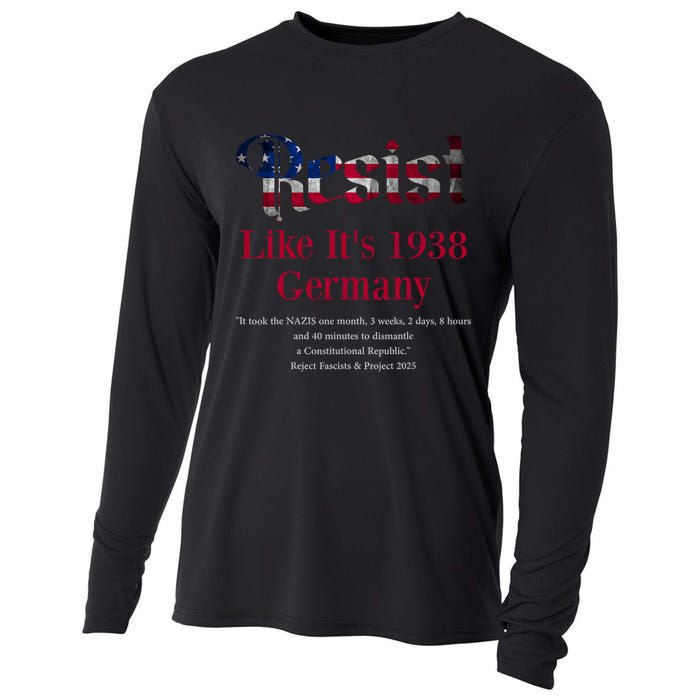 Resist Pritker Quote Germany 1938 Reject Fascism And Project Cooling Performance Long Sleeve Crew
