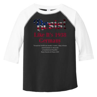 Resist Pritker Quote Germany 1938 Reject Fascism And Project Toddler Fine Jersey T-Shirt