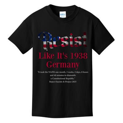 Resist Pritker Quote Germany 1938 Reject Fascism And Project Kids T-Shirt