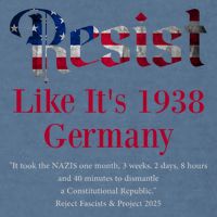 Resist Pritker Quote Germany 1938 Reject Fascism And Project Garment-Dyed Sweatshirt