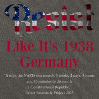 Resist Pritker Quote Germany 1938 Reject Fascism And Project Cotton Canvas Backpack