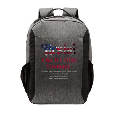 Resist Pritker Quote Germany 1938 Reject Fascism And Project Vector Backpack
