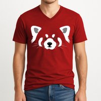 Red Panda V-Neck T-Shirt