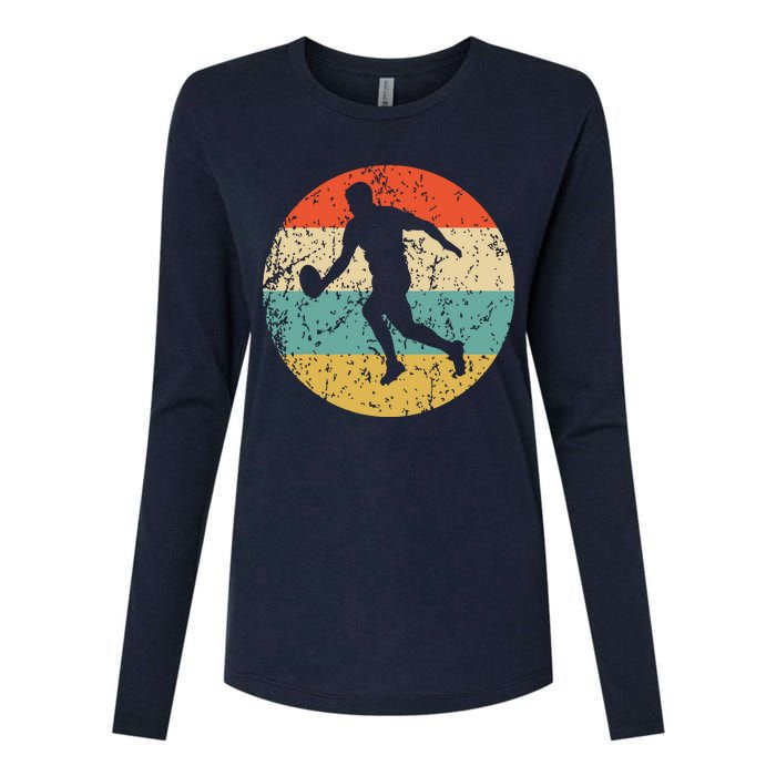 Rugby Player Retro Style Sports Womens Cotton Relaxed Long Sleeve T-Shirt