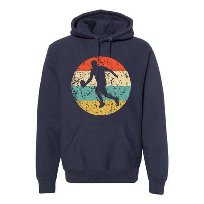 Rugby Player Retro Style Sports Premium Hoodie