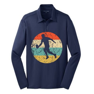 Rugby Player Retro Style Sports Silk Touch Performance Long Sleeve Polo