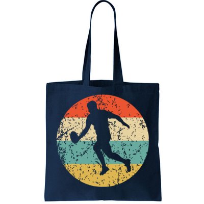 Rugby Player Retro Style Sports Tote Bag