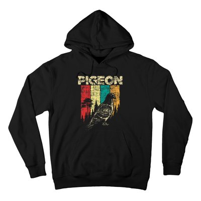 Retro Pigeon Racing Birdwatching Bird Lover Ornithologist Hoodie