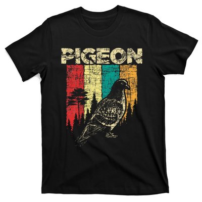 Retro Pigeon Racing Birdwatching Bird Lover Ornithologist T-Shirt