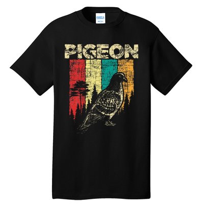 Retro Pigeon Racing Birdwatching Bird Lover Ornithologist Tall T-Shirt