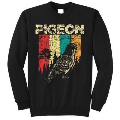 Retro Pigeon Racing Birdwatching Bird Lover Ornithologist Tall Sweatshirt