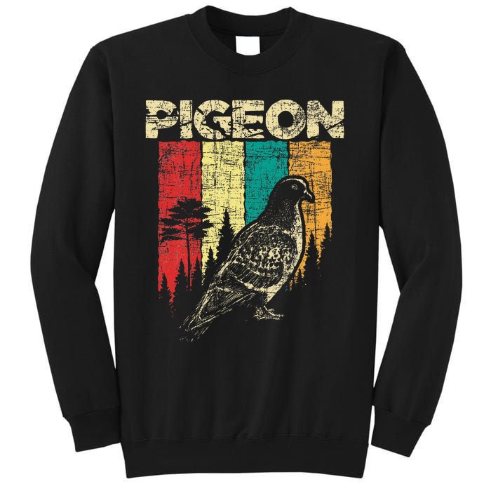 Retro Pigeon Racing Birdwatching Bird Lover Ornithologist Tall Sweatshirt