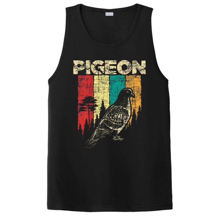 Retro Pigeon Racing Birdwatching Bird Lover Ornithologist PosiCharge Competitor Tank