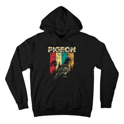 Retro Pigeon Racing Birdwatching Bird Lover Ornithologist Tall Hoodie